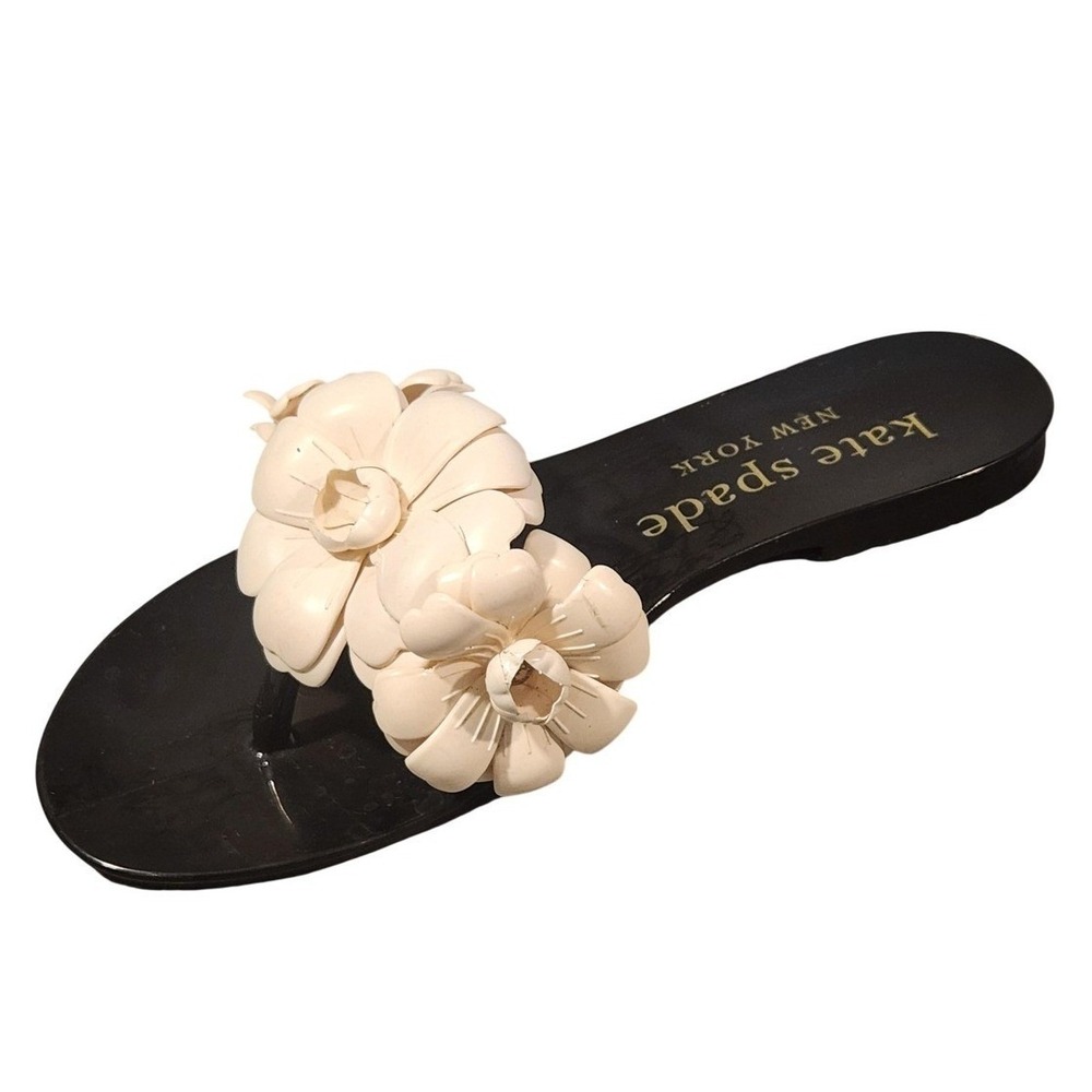 Kate Spade Sandals Shoes Womens 8 Floral Thong Jelly Slide Sandals Jaylee